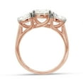 thumbnail image 4 of AFFY 3 Carat Round Cut Lab Created Moissanite Diamond Three Stone Engagement Ring for Women In 14K Solid Rose Gold Jewelry (VVS1 Clarity, 3.00 Cttw) Size - 9.5, 4 of 7