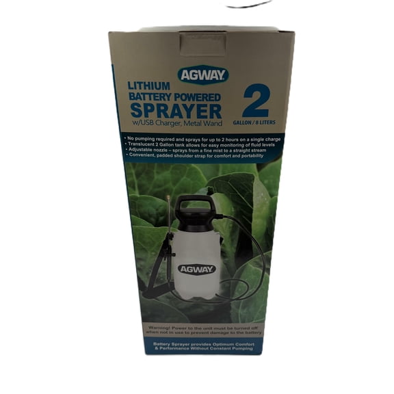 AGWAY 2 Gallon Lithium Battery Powered Sprayer Electric Lawn Garden Tank Sprayer