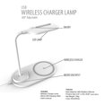 thumbnail image 4 of Lámpara de escritorio llevada regulable con el cargador inalámbrico, prensa flexible de carga inalámbrica de la rotación de la luz del escritorio, 4 of 5