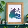 thumbnail image 5 of Forest Wolf Stencils Template 11.8x11.8 inch Plastic Forest Mountain Moon Patttern Stencils Reusable Wildlife Animal Stencils Create DIY Wolf Crafts and Decor for Wood Wall Home Decor, 5 of 9