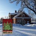 thumbnail image 6 of Welcome Christmas Red Tree Xmas Garden Flag Winter Small Burlap 12x18 Inch Vertical Double Sided Outside Yard Holiday Outdoor Farmhouse Decoration, 6 of 6