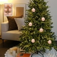 thumbnail image 1 of Adornos navideños, adornos para árboles de Navidad, bolas navideñas, bolas decorativas para árboles de Navidad, bolas de polvo, colgantes navideños de 6 cm, decoración navideña, colgante pequeño, bola, 1 of 6