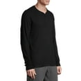 thumbnail image 5 of Hanes Men’s Ultrasoft Ribbed Modal Stretch Henley Pajama Top, 5 of 6