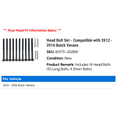 thumbnail image 2 of Head Bolt Set - Compatible with 2012 - 2016 Buick Verano 2013 2014 2015, 2 of 2