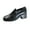 Black, variant on Flo Women's Wide Width Slip-On Leather Shoes with Side Zipper BLACK 11