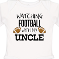 thumbnail image 4 of Inktastic Watching Football with My Uncle Boys or Girls Long Sleeve Baby Bodysuit, 4 of 5