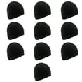 thumbnail image 2 of 10 Pack of Bulk Wholesale Adult One Size Mens Womens and Teens Stretch Knit Beanie Skull Hats for Fall, Winter, Snow, Wind, Rain, Homeless and Charity Donation in Black, 2 of 7
