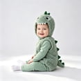 thumbnail image 2 of HAYIMI Baby Dinosaur 4 Piece Outfit Sets Sleeveless Romper Hat Long Sleeve Tee And Pants Cute Animal For Boys Girls Clothes Sets, 2 of 8