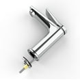 thumbnail image 2 of IVV Chrome One-Handle Single Hole Bathroom Sink Faucet with Two 3/8" Hoses, Modern Laundry Vanity Sink Faucet for ‎RV, Restroom, Washroom, 2 of 9