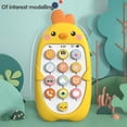 thumbnail image 1 of Juguete musical de aprendizaje educativo del teléfono móvil del bebé del polluelo de la historieta para Amarillo Yotijar niños musica telefono movil, 1 of 10