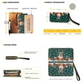 thumbnail image 3 of ZUXONGSY Christmas Snowflake Falcon Dog Print Tote Bag with Lightweight Cosmetic Bags Wallet for Women PU Leather Top Handle Satchel Set with Multifunctional Makeup Pouch Card Holder for Daily Use, 3 of 4