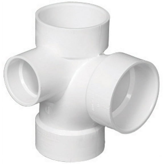 Charlotte Pipe Schedule 40 3 in. Hub x 3 in. Dia. Hub PVC Sanitary Tee with Left Side Inlet