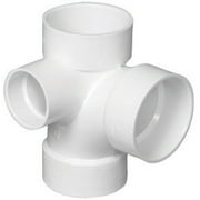 Charlotte Pipe Schedule 40 3 in. Hub x 3 in. Dia. Hub PVC Sanitary Tee with Left Side Inlet