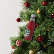 Heinz Ketchup Decoupage Holiday Ornament, 4.5 inches Tall, Plastic, Red, Faux Food Novelty Ornament