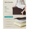 thumbnail image 3 of SONGMICS Banc Ottoman de Rangement Pliant de 43 Pouces, Coffre de Rangement, Repose-Pieds, Siège Rembourré, Brun ULSF703, 3 of 4
