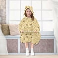 thumbnail image 7 of FORMRS Wearable Blanket Hoodie with Sleeves for Kids Cozy Flannel Sweatshirt, Cute Bee Pattern, 7 of 7