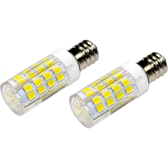 HQRP 2-Pack E12 110V LED Light Bulb Cool White for GE General Electric WE4M305 Dryer Light Bulb Replacement