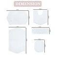 thumbnail image 4 of Home Weavers Waterford Collection 100% Cotton Non-Slip Bathroom Rug Set Machine Washable Bathroom Rug, Bath Rug, U Shaped Contour, Lid Cover, Toilet Tank Cover, White Color 5 Piece Bath rug set, 4 of 8