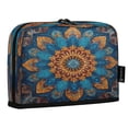 thumbnail image 2 of Standing Pencil Case with Base Large Capacity Stationery Pouch Pen Bag with Zipper for Women Men Intricate Geometric Shapes, 2 of 7