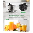 thumbnail image 2 of Kismile Cold Press Juicer Machine with Touch Control & 3 Modes, 4.5&rdquo; Wide Feed Chute Slow Juicer for Whole Fruits & Vegetables, Stainless Steel, 2 of 8