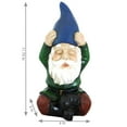 thumbnail image 3 of Sunnydaze Sage the Yoga Gnome 11" Garden Gnome Outdoor Lawn Statue, 3 of 6