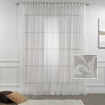 thumbnail image 1 of 3S Brother's White Lace Sheers Extra Long Floral Style Curtains Set of 2 Panels Rod Pocket & Back Tab Home Décor Window Custom Made Drapes 10-30 Ft. Long -Made in Turkey Each Panel (100"W x 144"L), 1 of 6