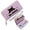 Purple, variant on GEEAD Zipper Card Bag with ID Window Slim Long Wallet with Zipper Closure glowing yellow eyes black cat cartoonish style Portable Change Foreskin Clip Daily Commute Essential