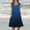 Dark Blue, variant on Hvot&aat Women’s Summer Sleeveless Ombre Short Dress Scoop Neck Pleated Summer Ruffle Tank Dresses With Pocket