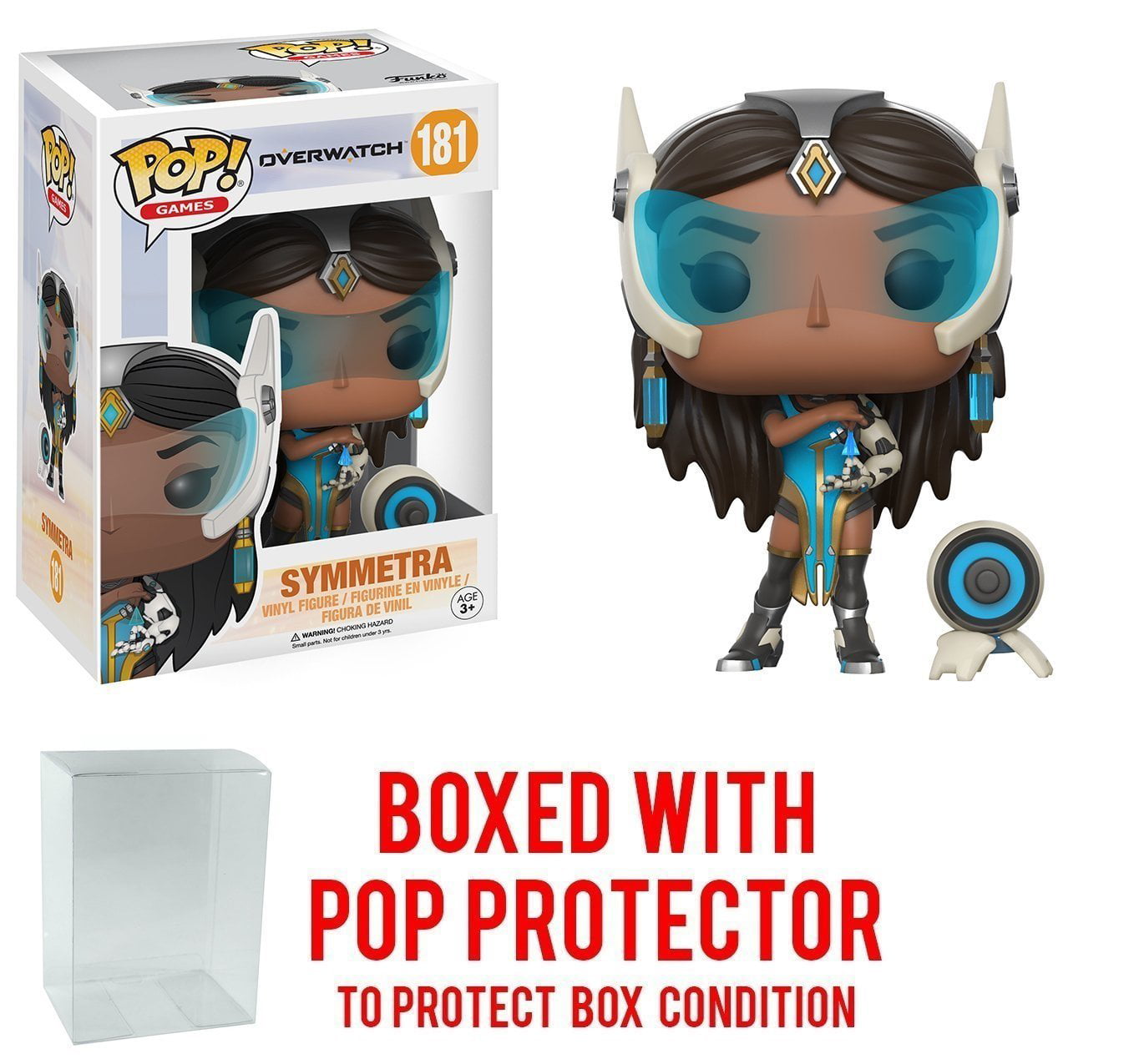 Funko Pop Games Overwatch Symmetra Vinyl Figure Bundled With Pop Box Protector Case Bundled Plastic Box Protector With The Collector In Mind Removable Film By Pop Protector Walmart Com Walmart Com