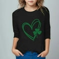 thumbnail image 2 of Riecok St. Patrick's Day T-Shirt Boy and Girls Short Sleeve Printed Top Scoop Neck Oversized Casual All-match Fashion Lightweight Toddler Kids Boy Summer Tops Black 11 T, 2 of 5