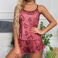 thumbnail image 3 of HCYSFG Women's Color Block Pajama Sets 2 Piece Sleeveless Tank Top Sleepwear With Loose Fit Soft Comfortable Casual Shorts Set, 3 of 7