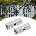 thumbnail image 2 of Motoforti 2 Pcs Bike Pegs for MX MTB Hexagon Rear Foot Pegs Aluminum Alloy Silver Tone, 2 of 6