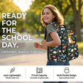 thumbnail image 6 of Kuiaobaty Dinosaur Print Kids Backpack for Boys 8-10 Palm Tree Print Backpack Bookbags with Multi Pockets Roomy School Bag for Primary School, Black, 6 of 7