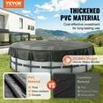 thumbnail image 2 of VEVOR 18 Ft Round Pool Cover, Solar Covers for Above Ground Pools, Safety Pool Cover with Drawstring Design, PVC Winter Pool Cover, Waterproof and Dustproof, Black, 2 of 9