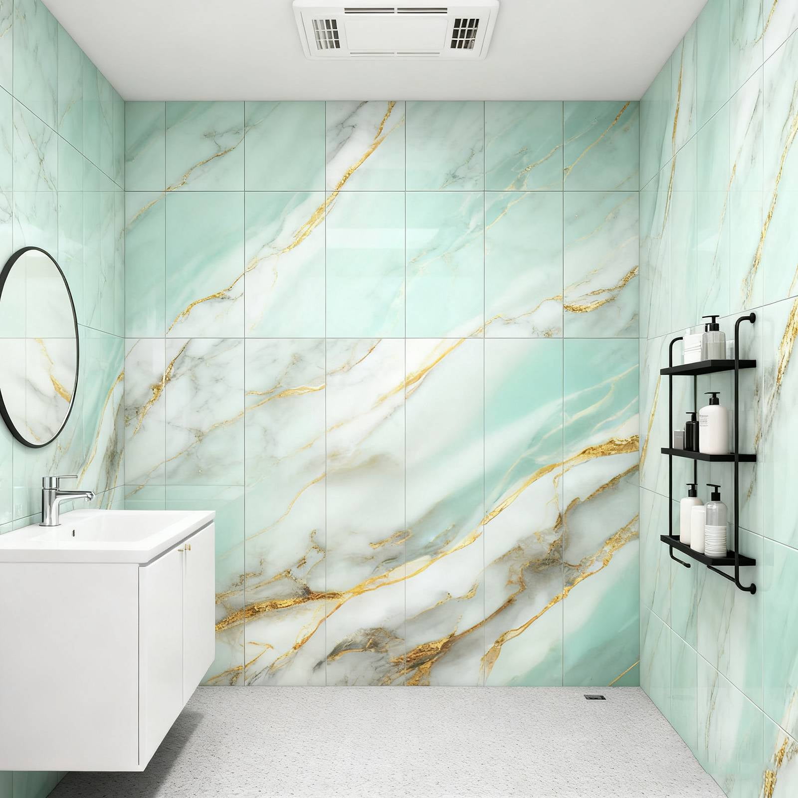 20pcs Peel and Stick Backsplash Tile，12"x12" Self Adhesive Marble Tile for Wall, PVC Waterproof Shower Wall Panels, Back Splash Stick on Tiles for Kitchen Bathroom Living Room