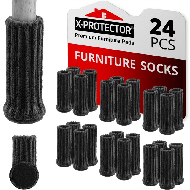 Chair Leg Socks X-PROTECTOR â?? 24 PCS Furniture Socks â?? Chair Covers for Legs 1&acir