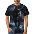 thumbnail image 4 of LAOLIUSN Men's Tiger Graphic T Shirt, Wildlife Animal Print Short Sleeve Crewneck Tee, 3D All Over Print Casual Shirt, S-4XL, 4 of 7