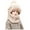 Khaki, variant on Kids Winter Hat with Attached Scarf Cute Thermal Scarf Fleece Lined Hat Double Layer Hat Pull Over 3-6 Years