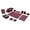 Burgundy, variant on BERPET 11-Piece PU Leather Desk Organizer Set with Desk Pad & Tray