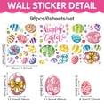 thumbnail image 3 of Happy Easter Egg Window Stickers Decorative Wall Decals for Home Party Decoration 12x18 Inches Colorful Spring Holiday Art Vinyl Sticker, 3 of 6