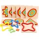 thumbnail image 1 of Gwong Juguete Color de arco iris de madera Geometría Jigsaw Puzzle Tablero Forma Cognición Educación Juguete Gwong 30003448, 1 of 7