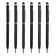 thumbnail image 1 of Bolígrafo de metal de 6 piezas, bolígrafo retráctil 2 en 1 universal con puntas de stylus, negro, 1 of 7