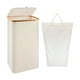 thumbnail image 4 of Cesta de lavandería grande, bolsa interior plegable, bolsa de lavandería extraíble, cesto para ropa, Beige, 4 of 9