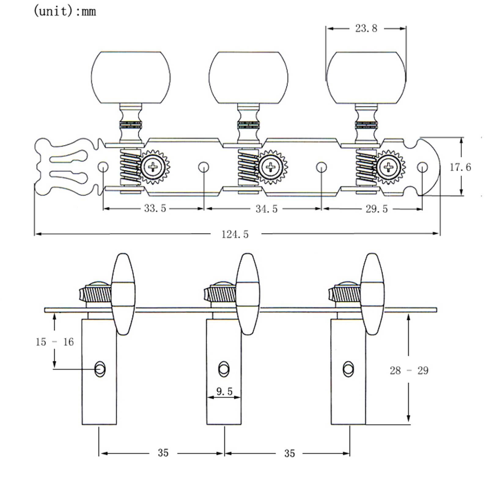 LeeQinersw Tuning Keys Pegs Replacement Metal Durable Premium DIY Machine Heads for Guitars