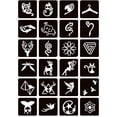 thumbnail image 3 of Kit de tatuaje temporal Moricher Henna con 5 conos y 96 plantillas, 3 of 7