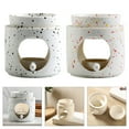 thumbnail image 4 of BYNNIX Colorful Dots Ceramics Oil Burners Aromatherapies Lamp with Tealight Holder and Removable Bowl for Fragrances Diffusions, 4 of 19
