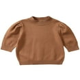 thumbnail image 1 of PENGXIANG Bébé Filles Tricot Pulls Manches Longues Puff Pull Col Rond Tops Tricot, 1 of 6