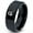 Black Bevel Polish Tungsten, variant on Tungsten Alaska The Last Frontier State Heart Band Ring 8mm Men Women Comfort Fit Brushed Gray Flat Cut Black Polished