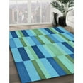 thumbnail image 2 of Ahgly Company Indoor Rectangle Patterned Blue Eyes Blue Area Rugs, 5' x 8', 2 of 6