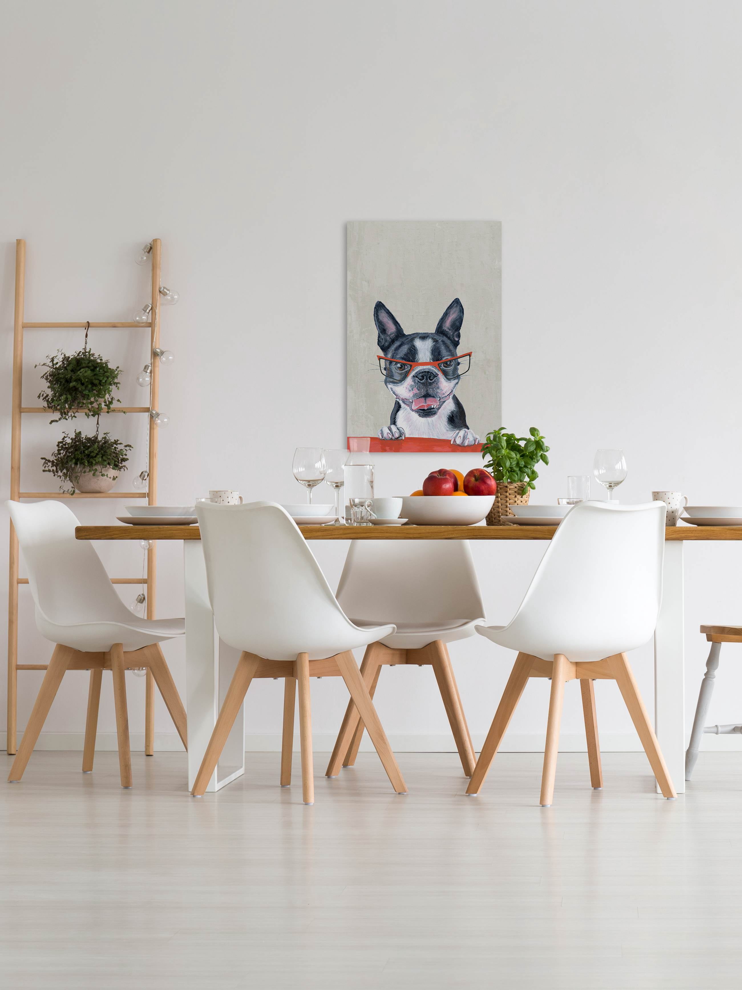 Marmont Hill "Dog Prof" Painting Print on Wrapped Canvas